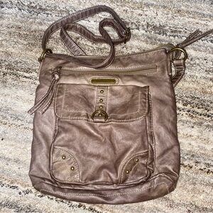 Stone & Co. Metallic Rose Gold Crossbody Shoulder Bag